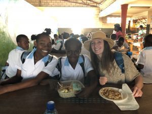 Table of children eating HaitiChildren